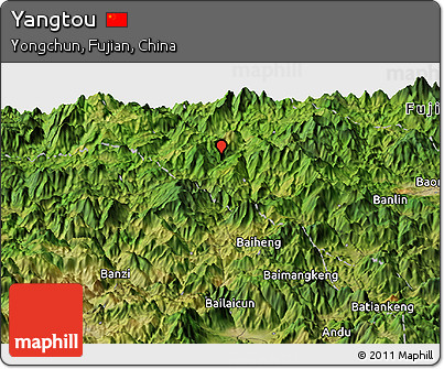 Satellite Panoramic Map of Yangtou