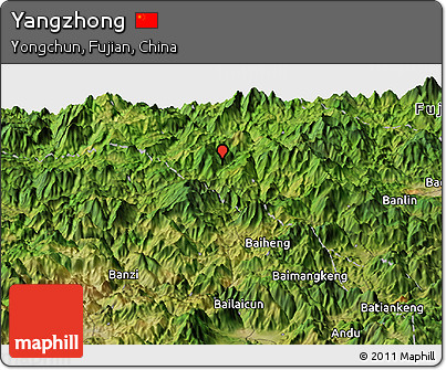 Satellite Panoramic Map of Yangzhong