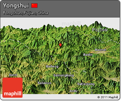 Satellite Panoramic Map of Yongshui