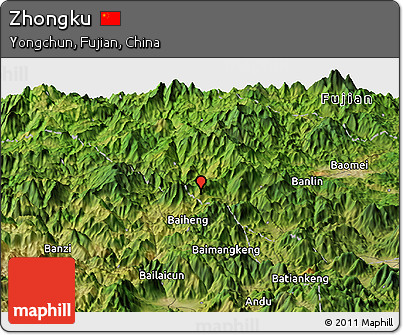 Satellite Panoramic Map of Zhongku