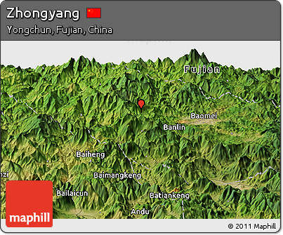 Satellite Panoramic Map of Zhongyang