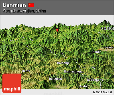Satellite Panoramic Map of Banmian