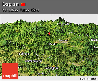 Satellite Panoramic Map of Dapian