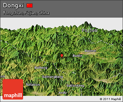 Satellite Panoramic Map of Dongxi