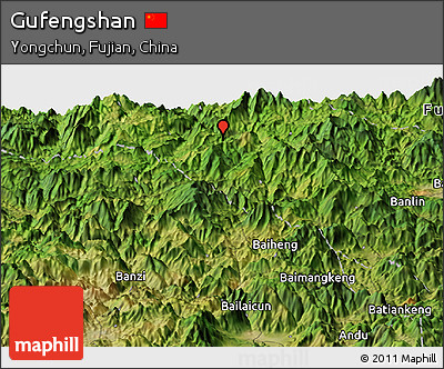 Satellite Panoramic Map of Gufengshan