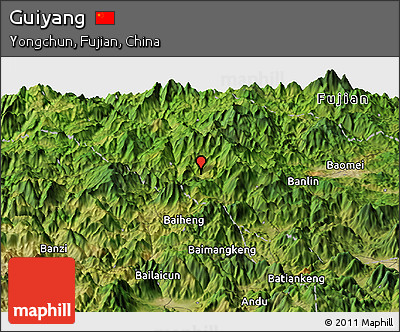 Satellite Panoramic Map of Guiyang