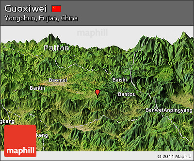 Satellite Panoramic Map of Guoxiwei