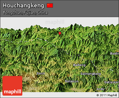 Satellite Panoramic Map of Houchangkeng