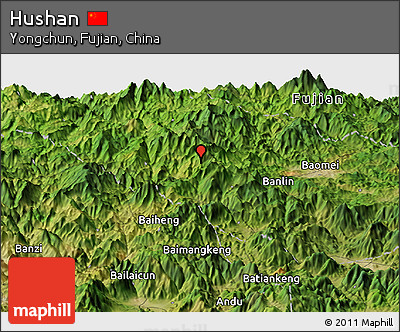 Satellite Panoramic Map of Hushan
