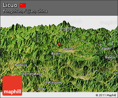 Satellite Panoramic Map of Licuo