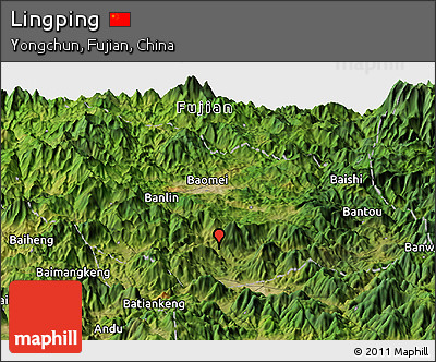 Satellite Panoramic Map of Lingping