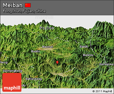 Satellite Panoramic Map of Meiban