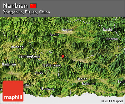 Satellite Panoramic Map of Nanbian