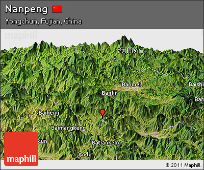 Satellite Panoramic Map of Nanpeng
