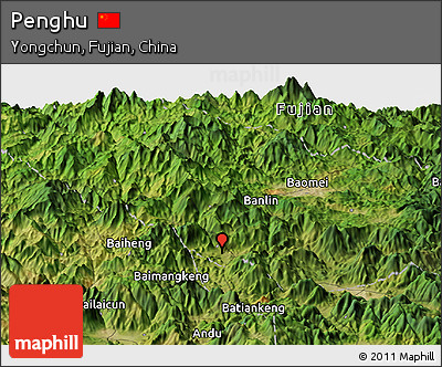Satellite Panoramic Map of Penghu
