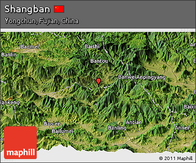 Satellite Panoramic Map of Shangban