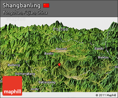 Satellite Panoramic Map of Shangbanling