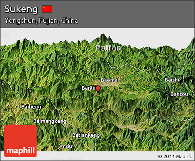 Satellite Panoramic Map of Sukeng
