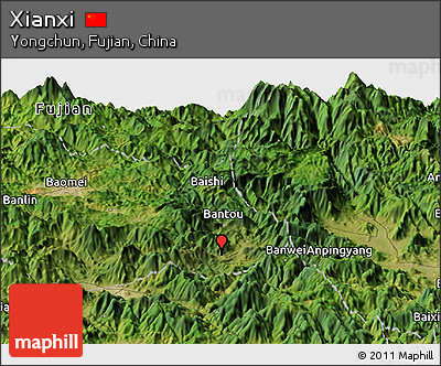 Satellite Panoramic Map of Xianxi