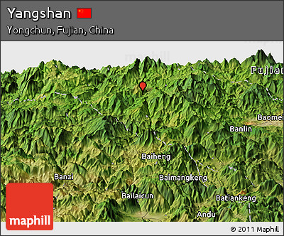 Satellite Panoramic Map of Yangshan