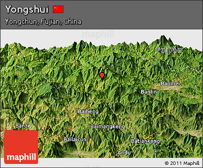 Satellite Panoramic Map of Yongshui