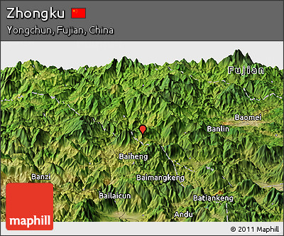 Satellite Panoramic Map of Zhongku