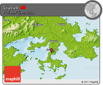 Physical 3D Map of Liucuo