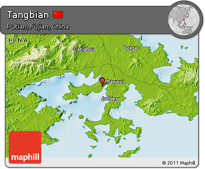 Physical 3D Map of Tangbian