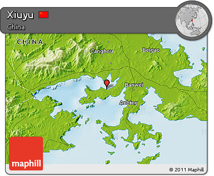 Physical 3D Map of Xiuyu