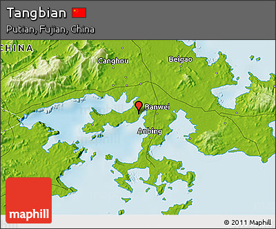 Physical 3D Map of Tangbian