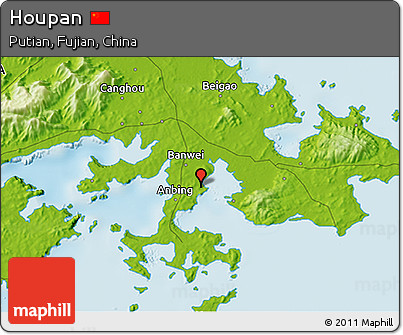 Physical 3D Map of Houpan