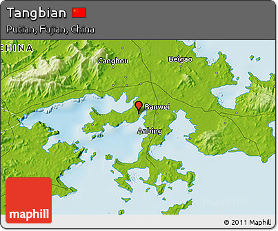 Physical 3D Map of Tangbian