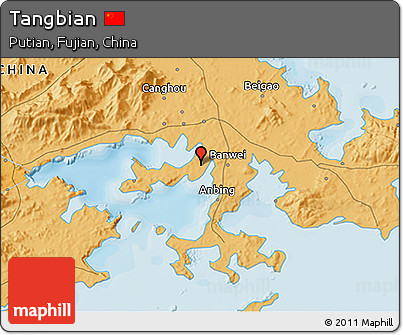 Political 3D Map of Tangbian