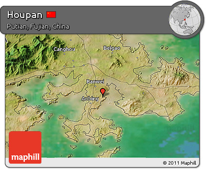 Satellite 3D Map of Houpan