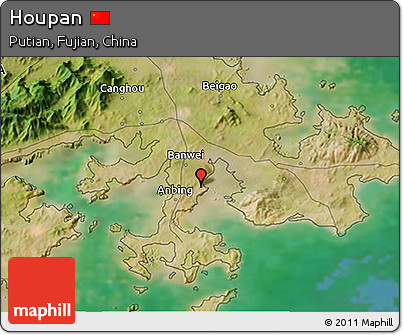 Satellite 3D Map of Houpan