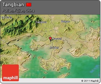 Satellite 3D Map of Tangbian
