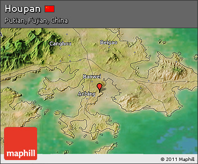 Satellite 3D Map of Houpan