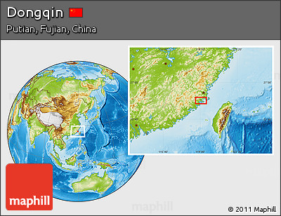 Physical Location Map of Dongqin