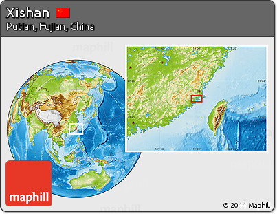 Physical Location Map of Xishan