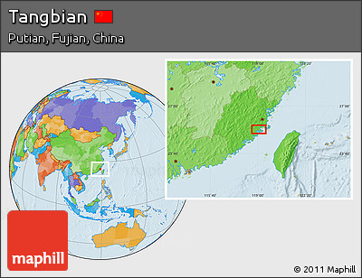 Political Location Map of Tangbian