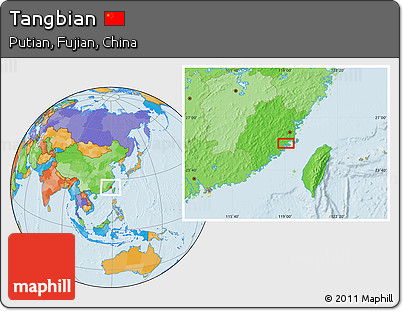 Political Location Map of Tangbian