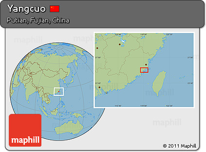 Savanna Style Location Map of Yangcuo