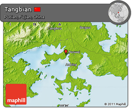 Physical Map of Tangbian