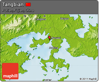 Physical Map of Tangbian