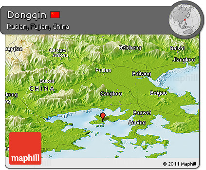 Physical Panoramic Map of Dongqin