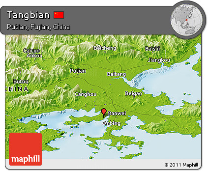 Physical Panoramic Map of Tangbian