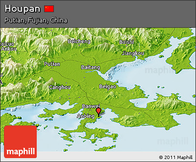 Physical Panoramic Map of Houpan