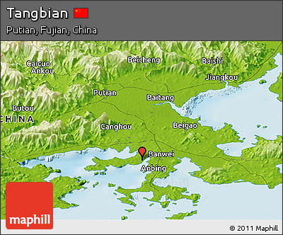 Physical Panoramic Map of Tangbian