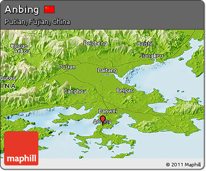 Physical Panoramic Map of Anbing