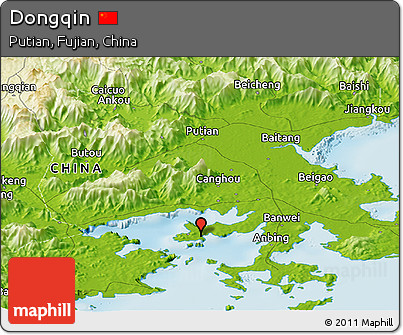 Physical Panoramic Map of Dongqin